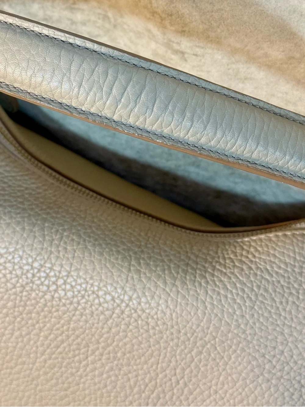 Cole Haan Leather Hobo Bag and Wallet Set - Classic Beige